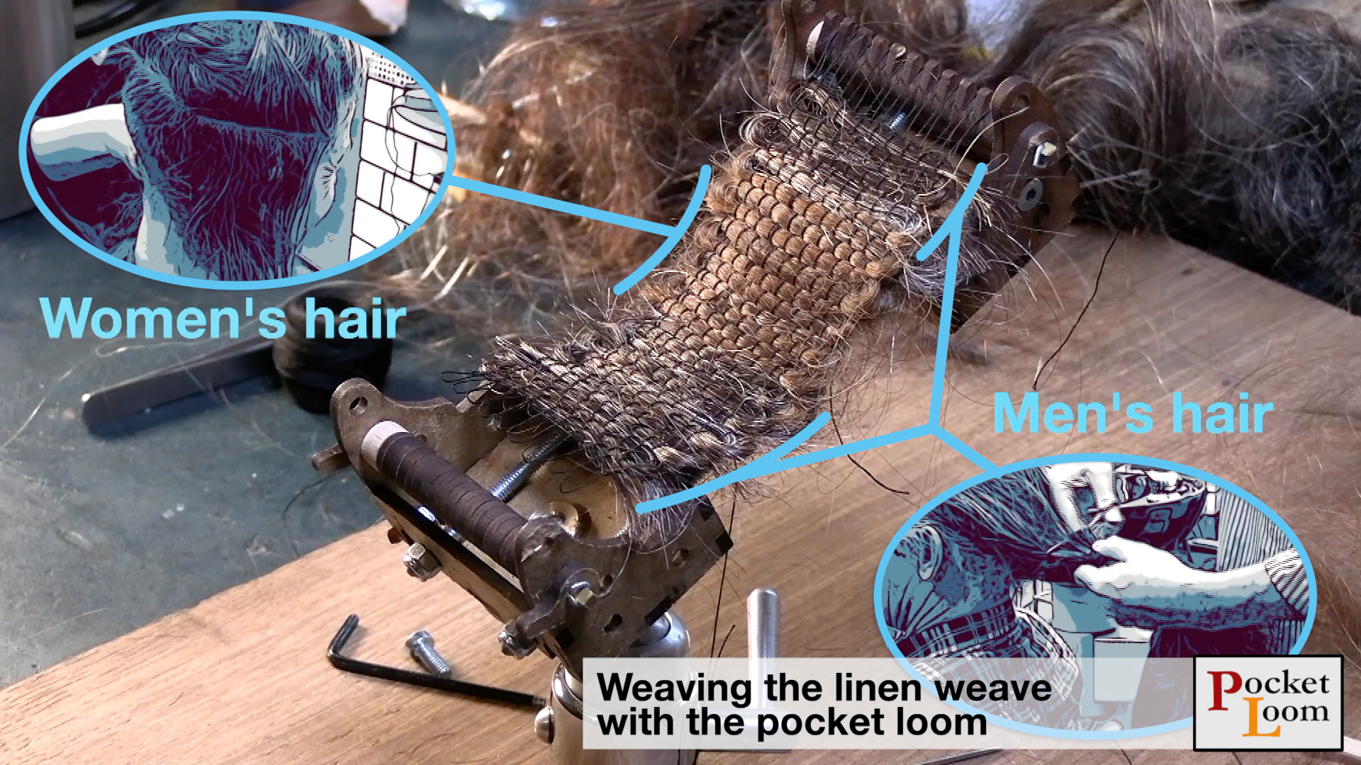 Weben mit menschlichem Haar